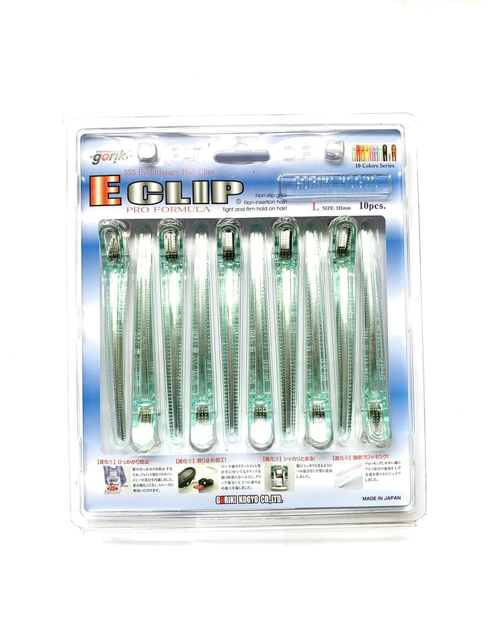 E Clip (L) 10pcs Clear Green